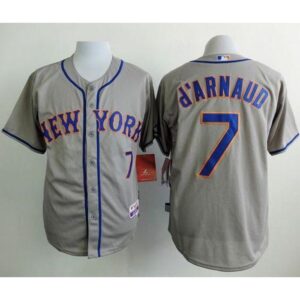 68634d28f03fd_1 Mets #7 Travis d'Arnaud Grey Road Cool Base Stitched MLB Jersey