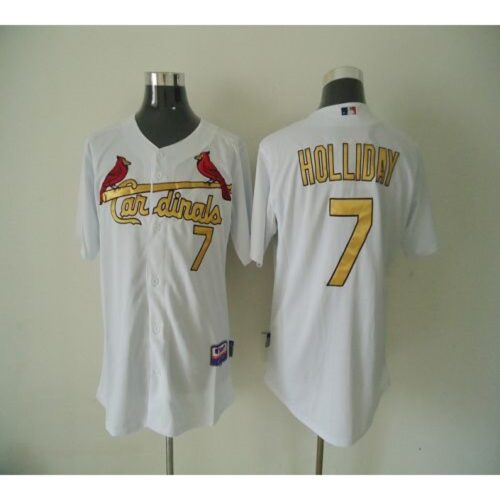 68634d5509cfc_1 Cardinals #7 Matt Holliday White(Gold No.) Cool Base Stitched MLB Jersey