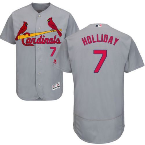 68634d5b8ea0d_1 Cardinals #7 Matt Holliday Grey Flexbase Authentic Collection Stitched MLB Jersey