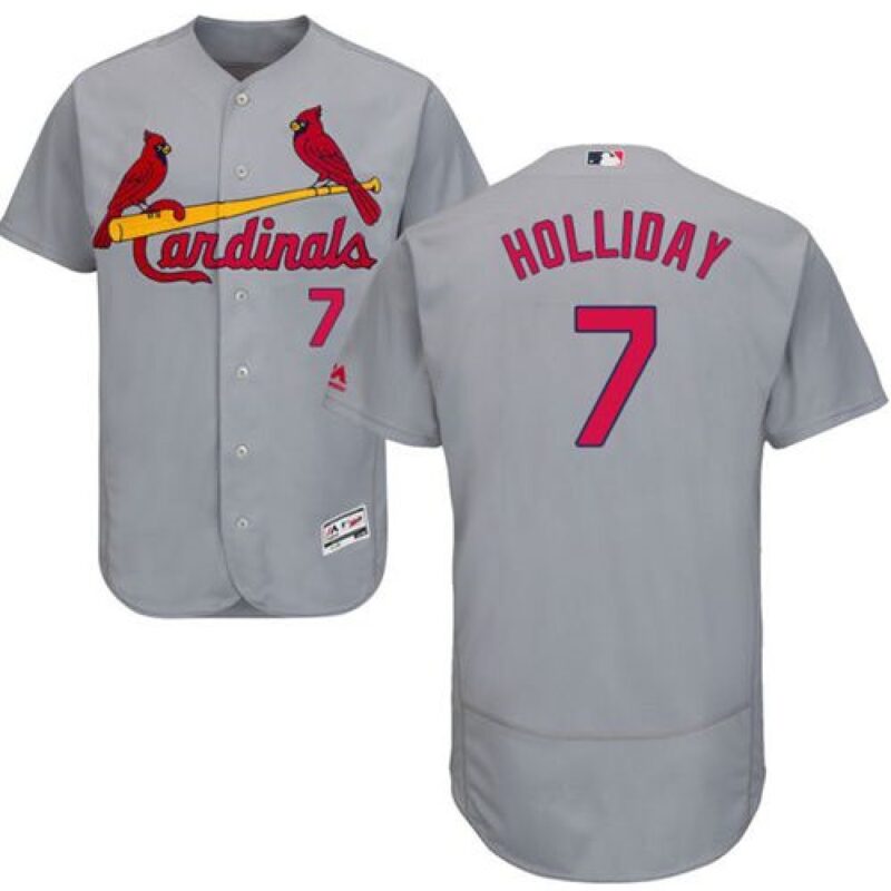 68634d5b8ea0d_1 Cardinals #7 Matt Holliday Grey Flexbase Authentic Collection Stitched MLB Jersey