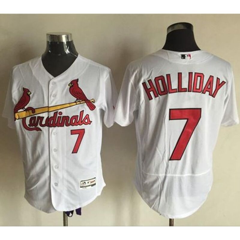 68634d6218bf4_1 Cardinals #7 Matt Holliday White Flexbase Authentic Collection Stitched MLB Jersey