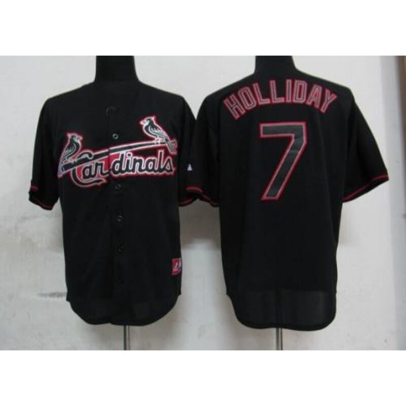 68634d6543a8c_1 Cardinals #7 Matt Holliday Black Fashion Stitched MLB Jersey