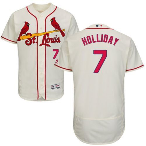 68634d684a9b2_1 Cardinals #7 Matt Holliday Cream Flexbase Authentic Collection Stitched MLB Jersey
