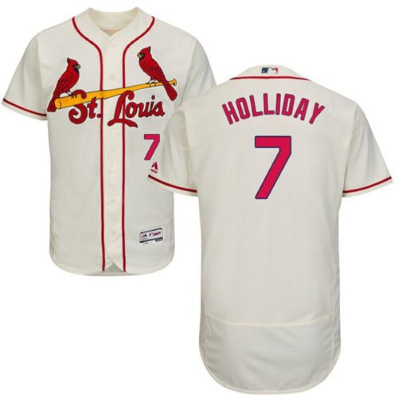 68634d684a9b2_1 Cardinals #7 Matt Holliday Cream Flexbase Authentic Collection Stitched MLB Jersey
