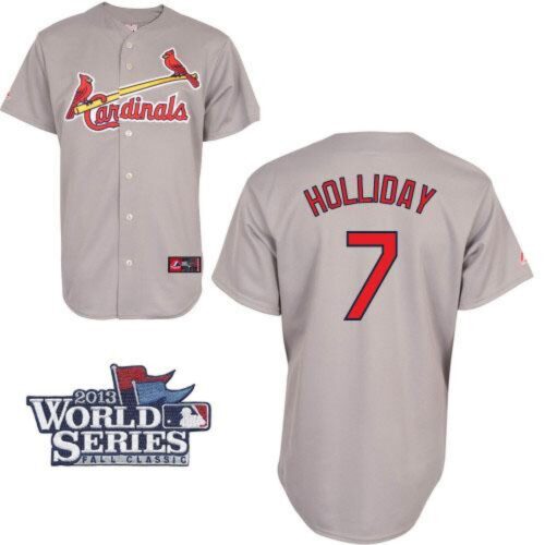 68634d6e951b3_1 Cardinals #7 Matt Holliday Grey Cool Base 2013 World Series Patch Stitched MLB Jersey