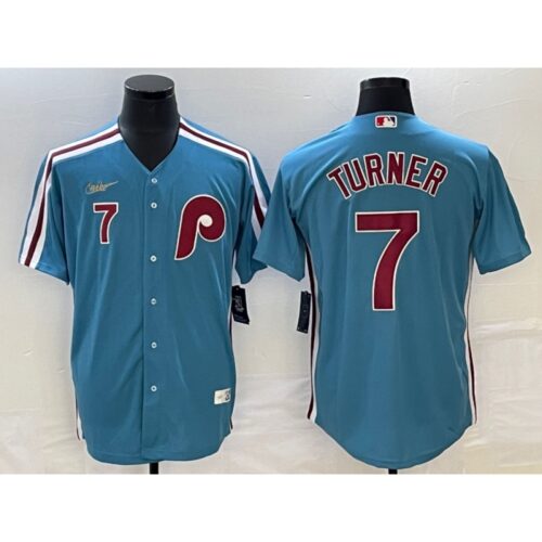 68634d7898695_1 Men's Philadelphia Phillies #7 Trea Turner Blue Cool Base With Patch Stitched Jersey