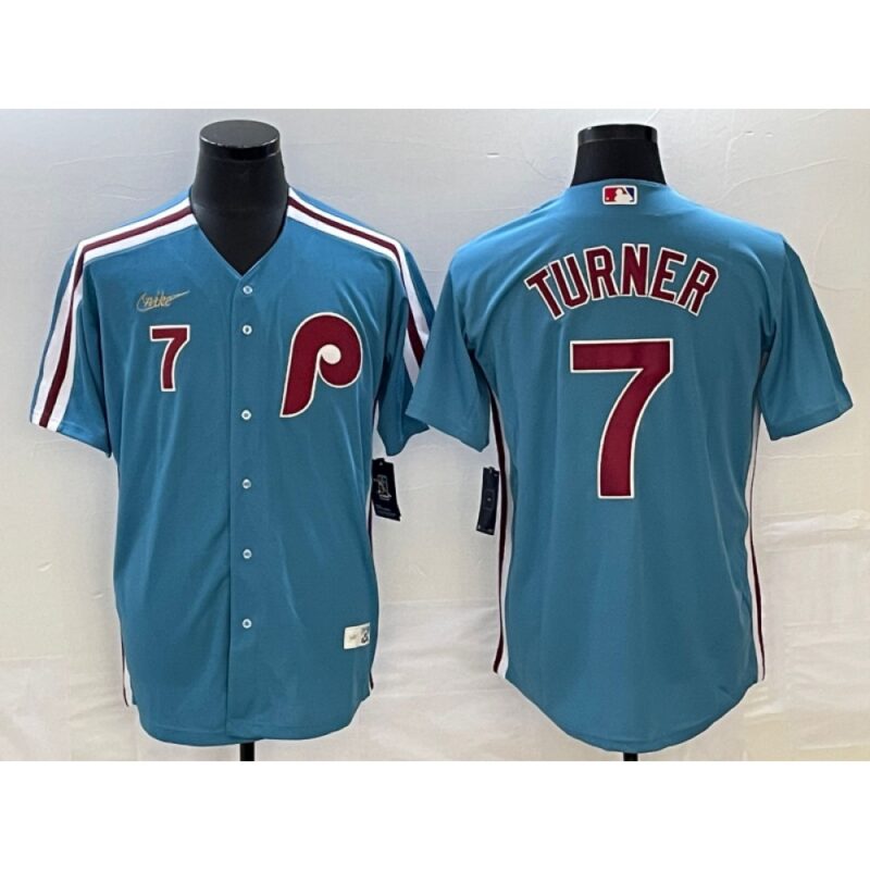 68634d7898695_1 Men's Philadelphia Phillies #7 Trea Turner Blue Cool Base With Patch Stitched Jersey