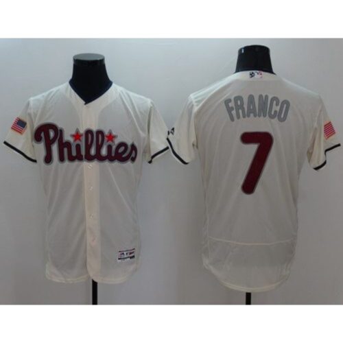 68634d8288c14_1 Phillies #7 Maikel Franco Cream Fashion Stars & Stripes Flexbase Authentic Stitched MLB Jersey