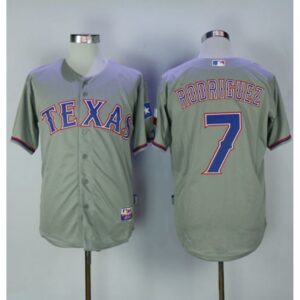 68634dba4429d_1 Rangers #7 ivan Rodriguez Grey Cool Base Stitched MLB Jersey