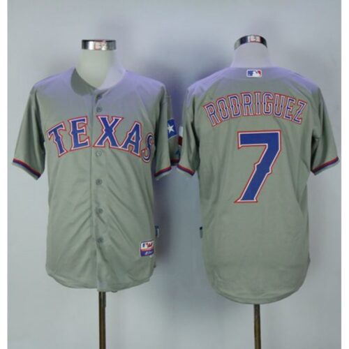 68634dba4429d_1 Rangers #7 ivan Rodriguez Grey Cool Base Stitched MLB Jersey