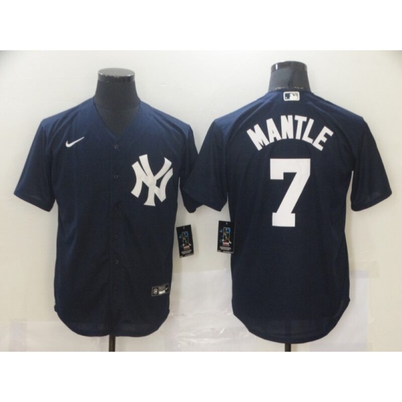 68634df58fdff_1 Men's New York Yankees #7 Mickey Mantle Navy Cool Base Stitched Jersey