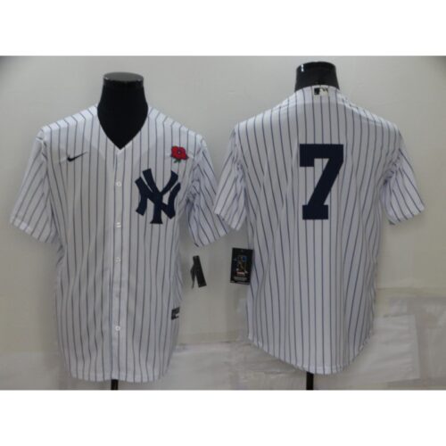 68634dff57b08_1 Men's New York Yankees #7 Mickey Mantle White Cool Base Stitched Baseball Jersey