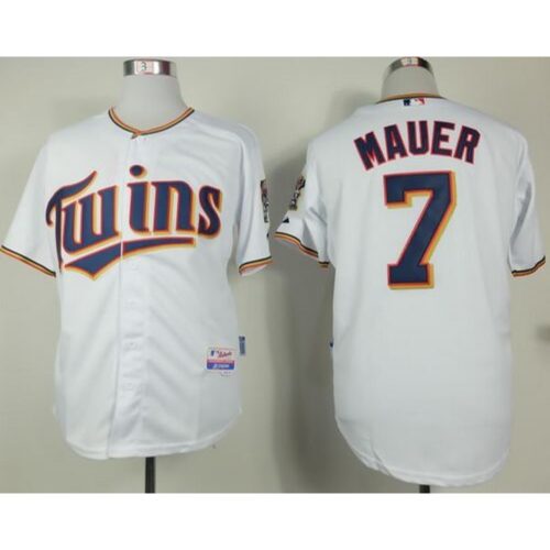 68634e33c4621_1 Twins #7 Joe Mauer White Home Cool Base Stitched MLB Jersey