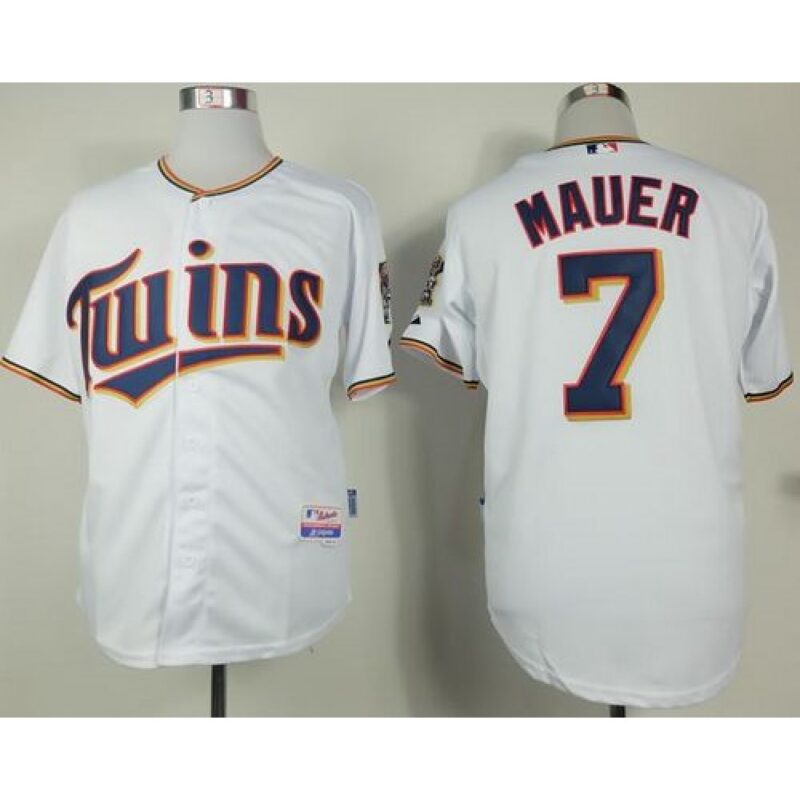 68634e33c4621_1 Twins #7 Joe Mauer White Home Cool Base Stitched MLB Jersey