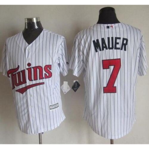 68634e36e2c94_1 Twins #7 Joe Mauer White New Cool Base Stitched MLB Jersey