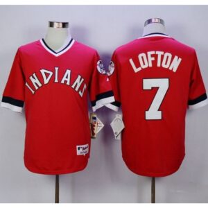 68634e8c78108_1 indians #7 Kenny Lofton Red 1978 Turn Back The Clock Stitched MLB Jersey