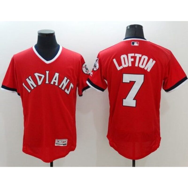 68634e9028c3f_1 indians #7 Kenny Lofton Red Flexbase Authentic Collection 1978 Turn Back The Clock Stitched MLB Jersey