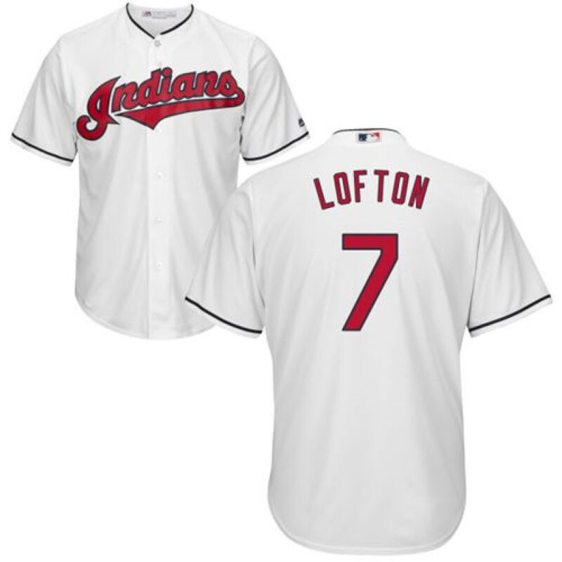 68634e9613884_1 indians #7 Kenny Lofton White New Cool Base Stitched MLB Jersey