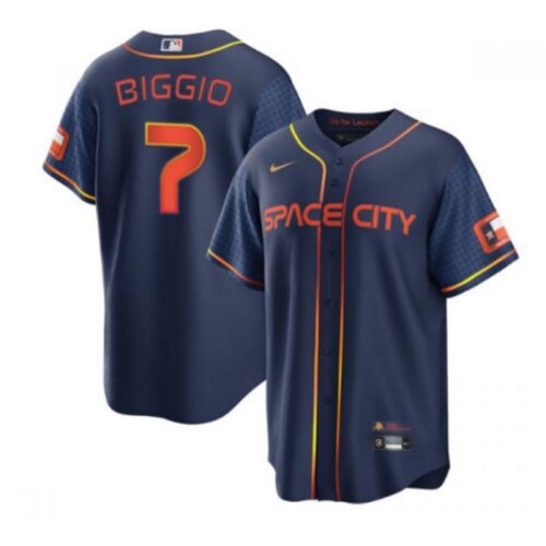 68634ebe459ab_1 Men's Houston Astros #7 Craig Biggio 2022 Navy City Connect Cool Base Stitched Jersey