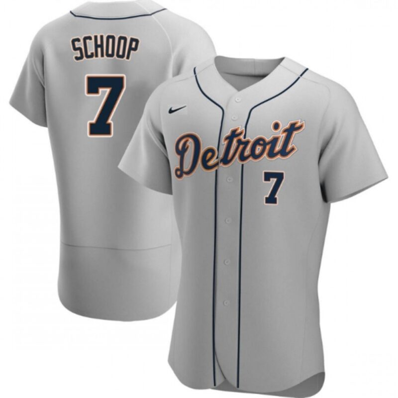68634ef564203_1 Men's Detroit Tigers #7 Jonathan Schoop Grey Flex Base Stitched Jersey