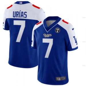68634f3f6745f_1 Men's Los Angeles Dodgers #7 Julio Urias Blue Vin Scully Patch Stitched Jersey