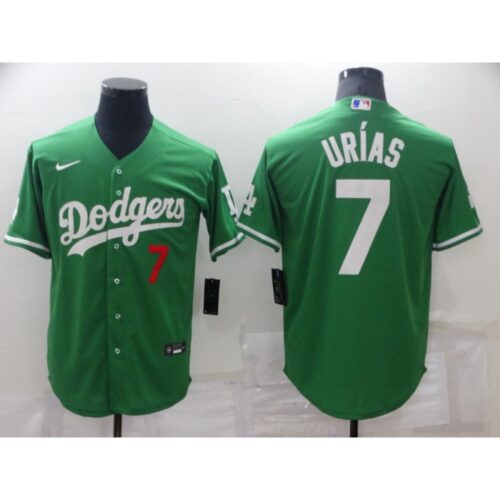 68634f5477b3b_1 Men's Los Angeles Dodgers #7 Julio Urias Green Stitched Baseball Jersey