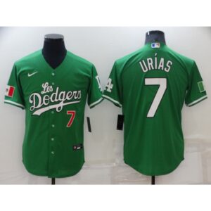 68634f5836c80_1 Men's Los Angeles Dodgers #7 Julio Urias Green Stitched Baseball Jersey