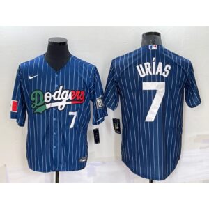 68634f75497a9_1 Men's Los Angeles Dodgers #7 Julio Urias Navy Mexico World Series Cool Base Stitched Baseball Jersey