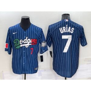 68634f7979316_1 Men's Los Angeles Dodgers #7 Julio Urias Navy Mexico World Series Cool Base Stitched Baseball Jersey