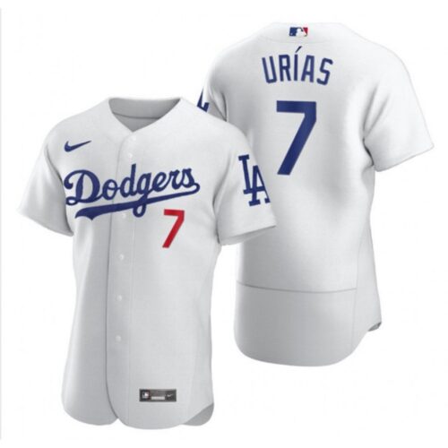 68634fc0aa254_1 Men's Los Angeles Dodgers #7 Julio Urias White Flex Base Stitched MLB Jersey