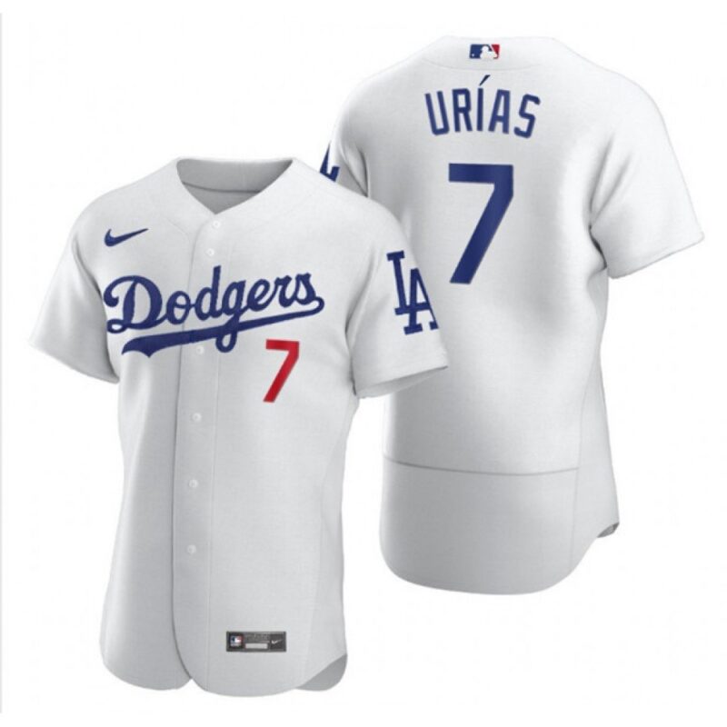 68634fc0aa254_1 Men's Los Angeles Dodgers #7 Julio Urias White Flex Base Stitched MLB Jersey