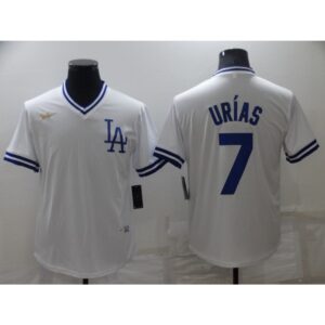 68634fc3e33e7_1 Men's Los Angeles Dodgers #7 Julio Urias White Stitched Baseball Jersey