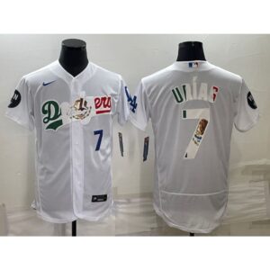 68634ff3ba0b0_1 Men's Los Angeles Dodgers #7 Julio Urias White With Vin Scully Patch Flex Base Stitched Baseball Jersey