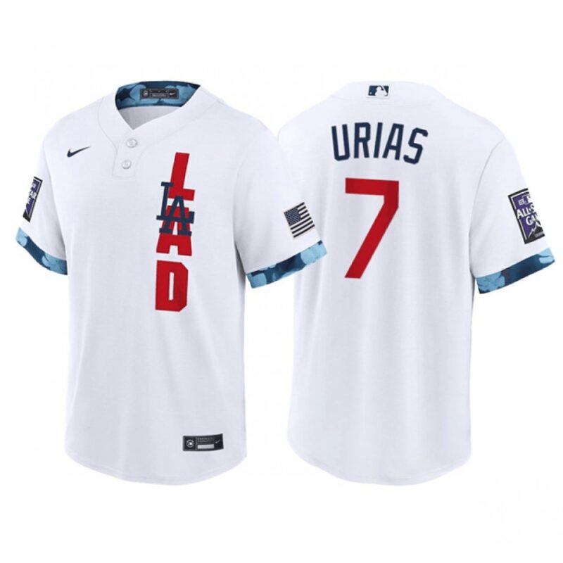 6863502094d4d_1 Men's Los Angeles Dodgers #7 Julio Urias 2021 White All-Star Cool Base Stitched Jersey