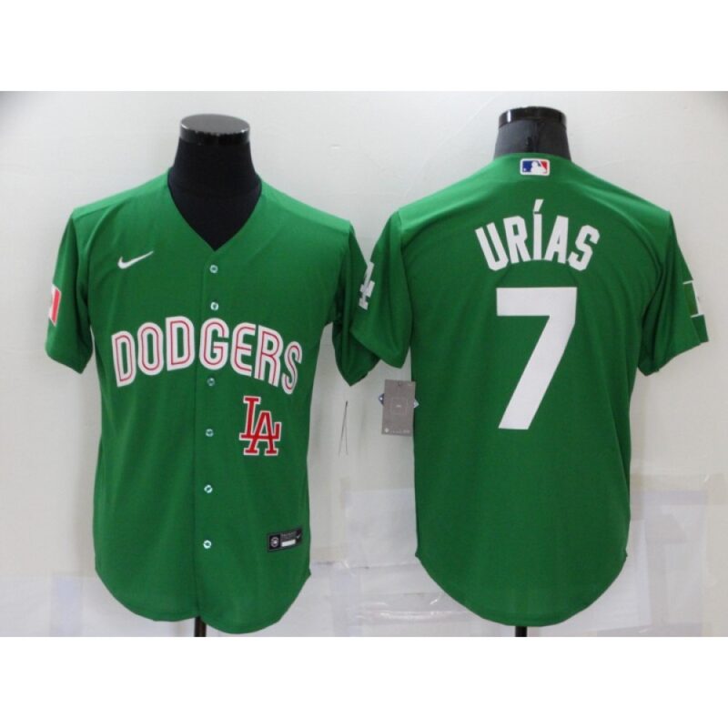 68635023eac0e_1 Men's Los Angeles Dodgers #7 Julio Urias Mexican Heritage Night Stitched Baseball Jersey