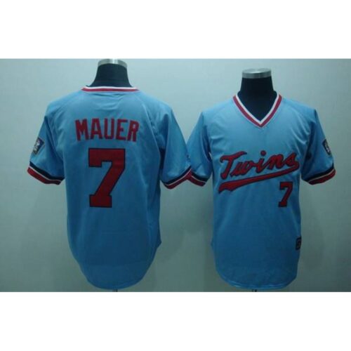 68635030853ab_1 Twins #7 Joe Mauer Light Blue Cooperstown Throwback Stitched MLB Jersey