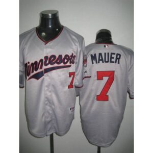 68635040136d9_1 Twins #7 Joe Mauer Stitched Grey MLB Jersey