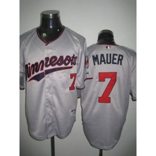 68635040136d9_1 Twins #7 Joe Mauer Stitched Grey MLB Jersey