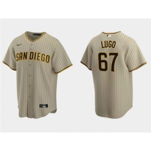 6863517812f25_1 Men's San Diego Padres #67 Seth Lugo Tan Cool Base Stitched Jersey