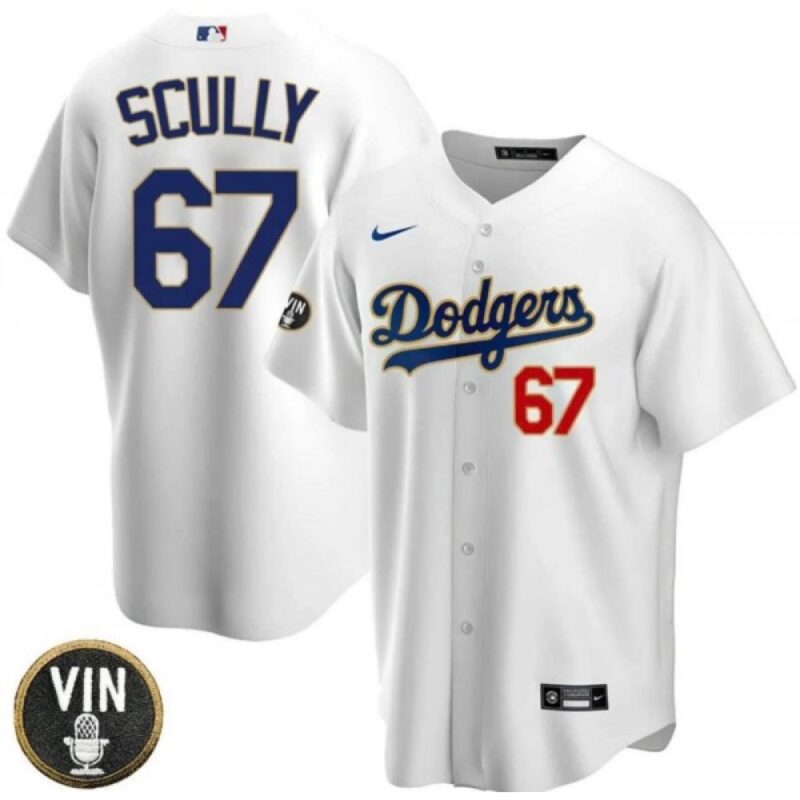 68635191a0b61_1 Men's Los Angeles Dodgers #67 Vin Scully 2022 White Vin Scully Patch Cool Base Stitched Baseball Jersey