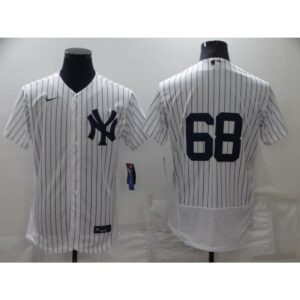 686351bd54264_1 Men's New York Yankees #68 Dellin Betances White Flex Base Stitched Jersey