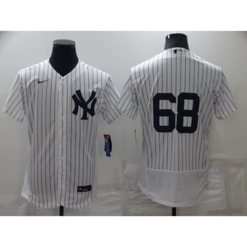 686351bd54264_1 Men's New York Yankees #68 Dellin Betances White Flex Base Stitched Jersey