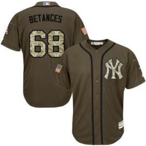 686351df4ab85_1 Yankees #68 Dellin Betances Green Salute to Service Stitched Youth MLB Jersey