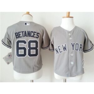 686351e1d8253_1 Toddler Yankees #68 Dellin Betances Grey Cool Base Stitched MLB Jersey