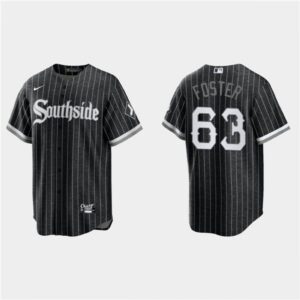 68635273a6af4_1 Men's Chicago White Sox #63 Matt Foster Black 2021 City Connect Cool Base Stitched Jersey
