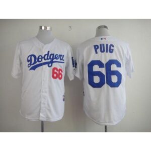 686352f11297d_1 Dodgers #66 Yasiel Puig White Cool Base Stitched MLB Jersey