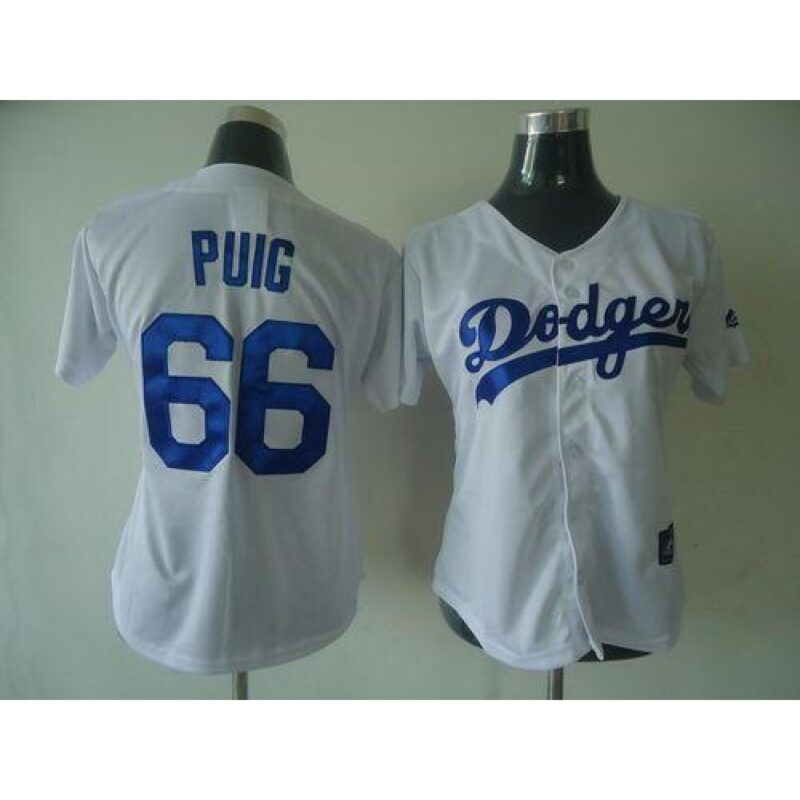 68635301ab763_1 Dodgers #66 Yasiel Puig White Women's Fashion Stitched MLB Jersey