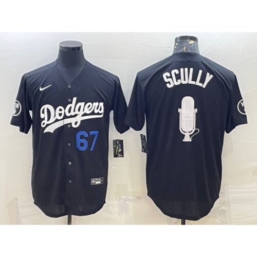 6863531b784b6_1 Men's Los Angeles Dodgers #67 Vin Scully Black Big Logo With Vin Scully Patch Stitched Jersey