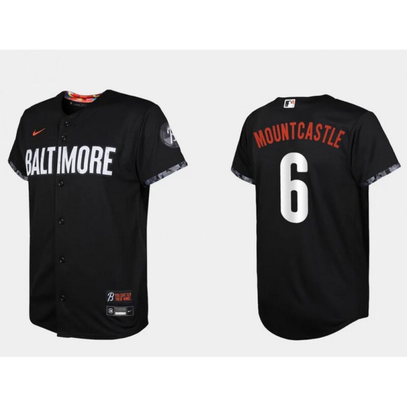 6863533298dbd_1 Youth Baltimore Orioles #6 Ryan Mountcastle Black 2023 City Connect Stitched Baseball Jersey