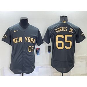 6863534050adb_1 Men's New York Yankees #65 Nestor Cortes Jr. 2022 All-Star Charcoal Flex Base Stitched Baseball Jersey
